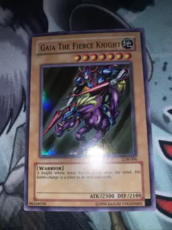 Gaia The Fierce Knight LOB-006 The Legend of Blue Eyes White Dragon Unlimited - Image 2