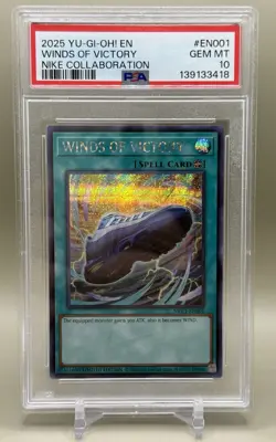 2025 YuGiOh Winds Of Victory Nike Collaboration EN001 Graded PSA 10 Gem Mint - Image 1