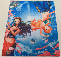 One Piece TCG 2 Player Official Promotional Play Mat Nami/Nico Robin 24x28 - Image 1