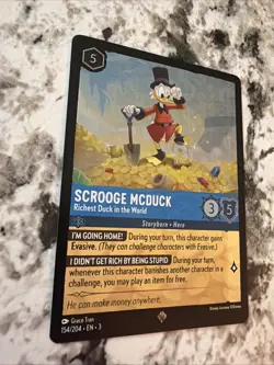 Disney Lorcana Scrooge McDuck Richest Duck in the World 154/204 EN 3 Cold Foil - Image 2