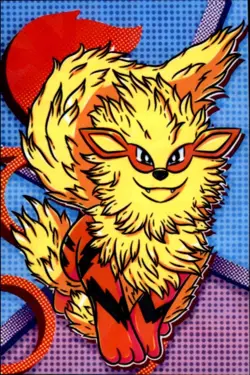 Pokemon Rocket Team Card Database Arcanine Cracked Ice Holo - Image 1