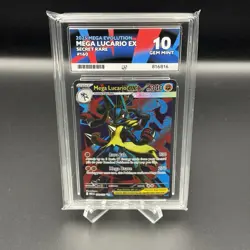 ACE 10 Mega Lucario EX Mega Evolution Pokemon Card 160/132 PERFECT SUBGRADES - Image 1