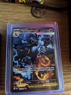 Pokemon Mega Charizard X EX 125/094 Stage 2 Flame Type Trading Card English - Image 1