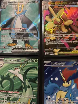 Pokemon TCG: Black Bolt, White Flare & Phantasmal Flames 4 Card Full Art Ex Lot - Image 1