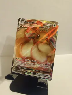 Pokemon TCG Eevee VMAX SWSH087 Black Star Promo Full Art Holo Card - Image 1