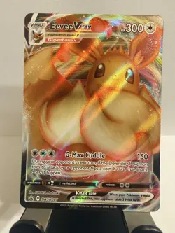 Pokemon TCG Eevee VMAX SWSH087 Black Star Promo Full Art Holo Card - Image 2