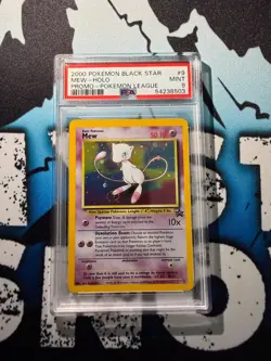 Pokemon TCG Mew Holo 9 Black Star Promo Vintage Card PSA Mint 9 SWIRL - Image 1