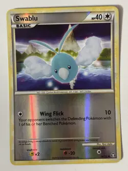 Pokemon TCG Cards Swablu 78/102 HGSS Triumphant Reverse Holo - Image 1