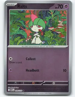 Ralts #058/132 Reverse Holo Pokemon Card ME01: Mega Evolution - Image 1
