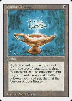 Aladdin's Lamp NM/M Revised Edition Artifact Mtg Magic English Regular - Image 1