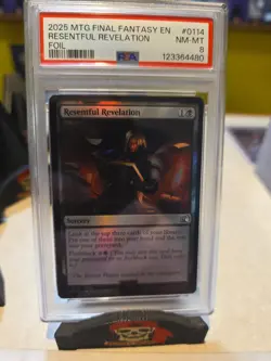 Magic The Gathering Final Fantasy Resentful Revelation Foil 0114 PSA 8 - Image 1