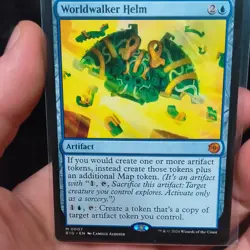Magic: The Gathering Worldwalker Helm OTJ-BS EN7 Mythic Artifact Blue - Image 1