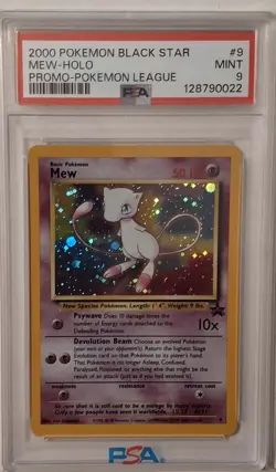 Pokemon Black Star Holo Mew # 9 League Promo PSA 9 Vintage WOTC Fg66 - Image 1