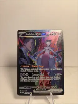 Team Rocket's Mewtwo EX 231/182 Destined Rivals SIR NM Pokemon English - Image 1