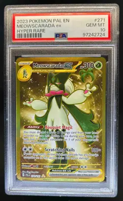 2023 Pokemon SV Paldea Evolved Meowscarada ex Hyper Rare #271/193 PSA 10 - Image 1