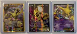 Pokemon XY Fates Collide Alakazam Ex LOT - Secret Rare Ex 125, 117, 25 - Image 1