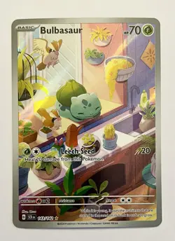 Bulbasaur 143/142 Stellar Crown Illustration Rare NM Pokemon TCG - Image 1