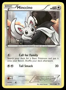 Pokemon Minccino Legendary Treasures #104/113 - Image 1