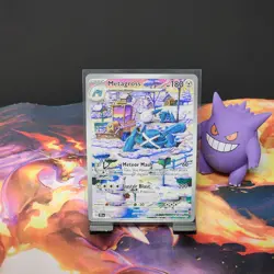 2024 Pokemon Temporal Forces Metagross #178 Illustration Rare - Image 1