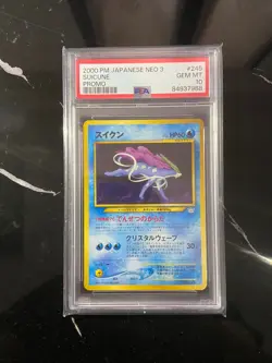 Pokemon PSA 10 GEMME NUOVO DI ZECCA Suicune 2000 Giapponesi Neo #245 - Image 1