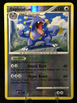 Pokemon TCG Exploud 28/147 Supreme Victors Reverse Holo LP - Image 1