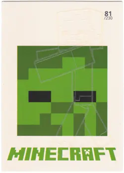 Minecraft Card TCG - 81 - Zombie - Glowin' Card - Image 1