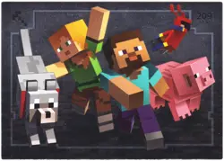 Minecraft Card TCG - 209 - Alex and Steve with Animals (foil) - Image 1