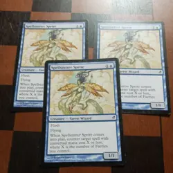 Mtg x3 Spellstutter Sprite X3 MP/LP Lorwyn Magic Cards Faeries Pauper - Image 1