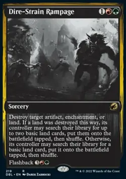 MTG Dire-Strain Rampage (219/633) Innistrad Double Feature NM - Image 1