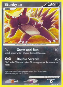 Pokemon Stunky (76/106) Stormfront LP - Image 1