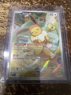 Pokemon Prismatic Evolutions Eevee Promo 173 Black Star Holo VHTF IN HAND RARE - Image 1