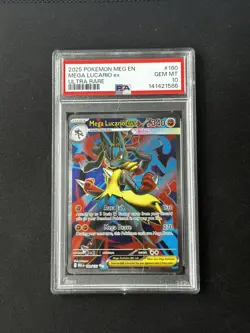 Mega Lucario ex 160/132 - PSA 10 - Me01: Mega Evolution - Pokemon TCG - Image 1