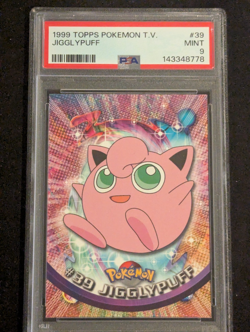 PSA 9 Jigglypuff #39 1999 Topps Pokemon T.V. BLACK LABEL TCG - Image 1