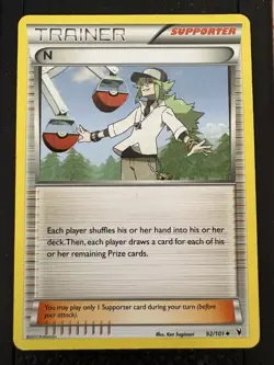 Pokemon - Noble Victories - N (Supporter) 92/101 - Regular LP/NM - Image 1