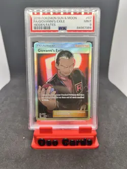 2019 Pokemon Sun & Moon Hidden Fates Giovanni's Exile Full Art #67 PSA 9 - Image 1