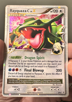 Pokemon Rayquaza CLV.X DP47 Diamond + Pearl Promo Holo 120 HP English 2009 - MP - Image 1