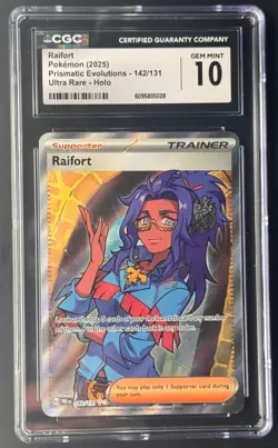 Raifort Full Art 142/131 Prismatic Evolutions Pokemon Card CGC GEM MINT 10 Ultra - Image 1