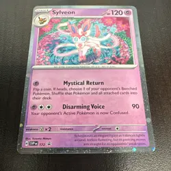 Pokemon TCG Sylveon 172 SVP Promo Cosmo Holo Black Star Psychic 120HP - Image 1