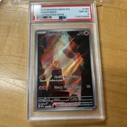 PSA 8 MINT Charmander 168/165 Illustration Rare English 151 Pokemon TCG - Image 1