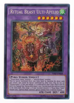 Yugioh Ritual Beast Ulti-Apelio THSF-EN028 Secret Rare - Image 1