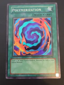 Yugioh Polymerization LOB-EN059 Super Rare Unlimited Near Mint - Image 1