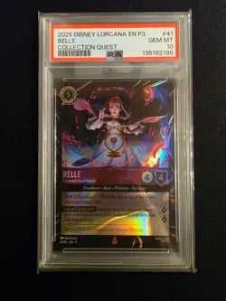 2025 Disney Lorcana Belle Accomplished Mystic Collection Quest Park Promo PSA 10 - Image 1