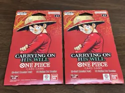 One Piece Card Game Carrying On His Will Sleeved Booster Pack Lot of 2 OP 13 - Image 1