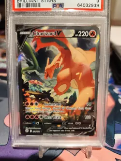 PSA 9 Pokemon Charizard V 2022 Brilliant Stars Alternative Full Art Card 154/172 - Image 3