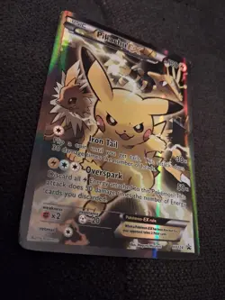 Pokemon TCG Pikachu EX Hyper Rare Card XY124 Black Star Promo Near Mint - Image 1