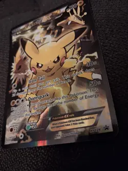 Pokemon TCG Pikachu EX Hyper Rare Card XY124 Black Star Promo Near Mint - Image 2