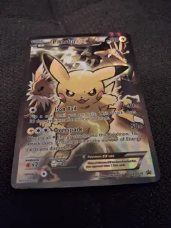 Pokemon TCG Pikachu EX Hyper Rare Card XY124 Black Star Promo Near Mint - Image 3