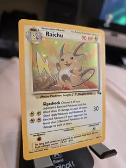 Pokemon TCG Raichu Holo Rare Card 1995 Unlimited Fossil 14/102 HOT° !! Trading - Image 2
