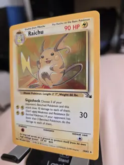 Pokemon TCG Raichu Holo Rare Card 1995 Unlimited Fossil 14/102 HOT° !! Trading - Image 3