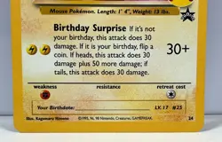 Birthday Pikachu 24 Black Star Promo Card Celebrations 25th Anniversary Pokemon - Image 2